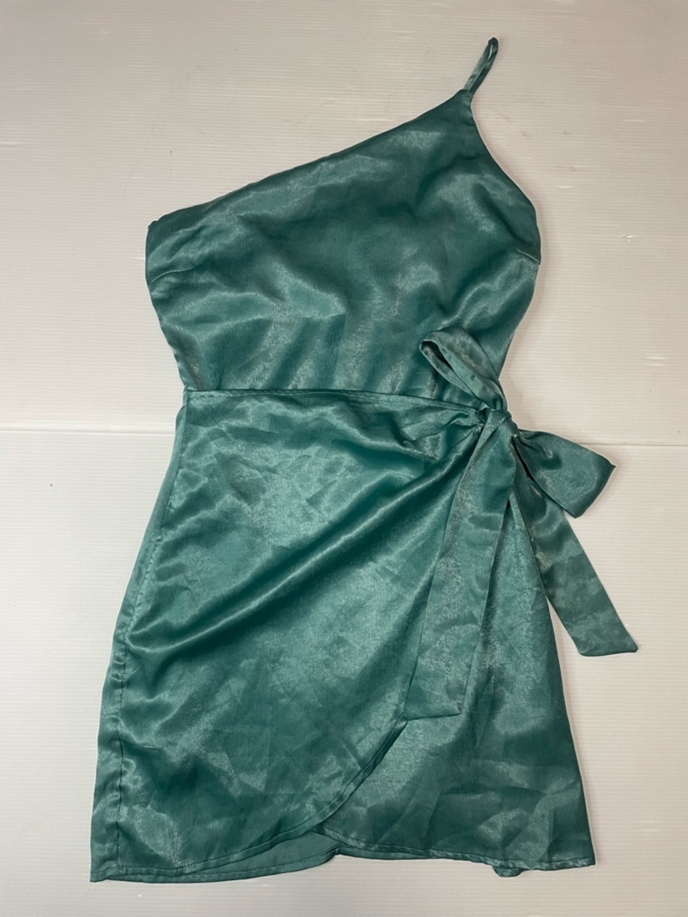 Lucy in The Sky Satin Wrap Dress in Sage Size XS S